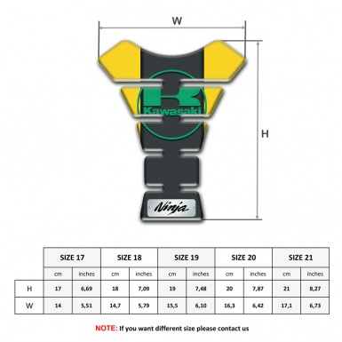 Kawasaki Tank Guard Pads Yelleo Base Green Logo Style 
