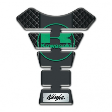 Kawasaki Tank Fuse Dark Mesh Base Design Green Logo 