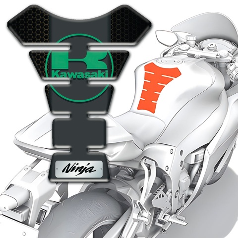Kawasaki Tank Pad Motorbike Motorcycle Anti Slip Sticker Ninja Style 
