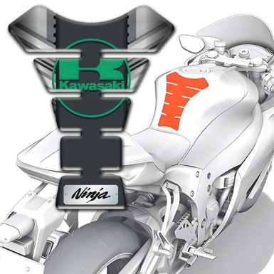 Kawasaki Tank Protector Racing Edition Model with Green Logo 