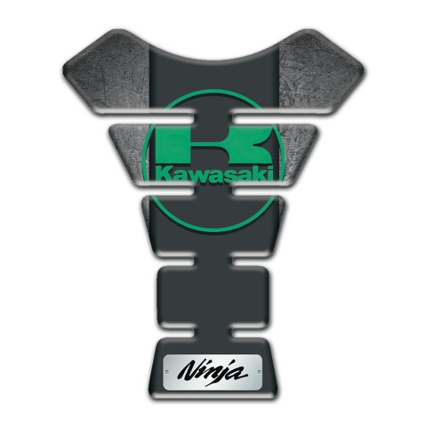 Kawasaki Tank Guard Pads Scratched Plate Green Logo 