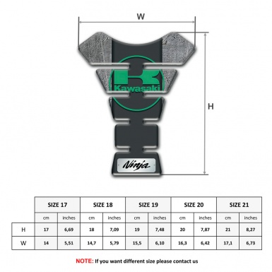 Kawasaki Tank Pad Protector Stone Effect Base Green Logo 