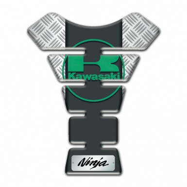 Kawasaki Tank Fuse Crossed Patterns Base Green Logo Style 