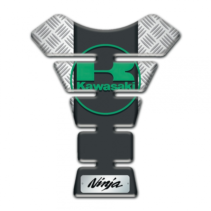 Kawasaki Tank Fuse Crossed Patterns Base Green Logo Style 