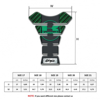 Kawasaki Tank Protector Green Carbon Edition Ninja Style 