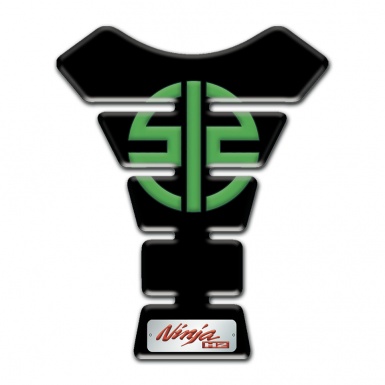 Kawasaki Tank Guard Pads Black Print Green Symbol Logo 