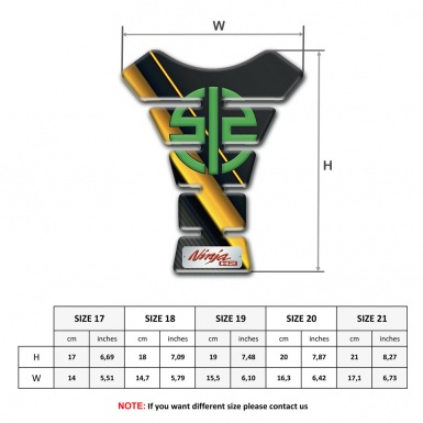Kawasaki  Tank Guard Pads Diagonal yellow Tape Style 