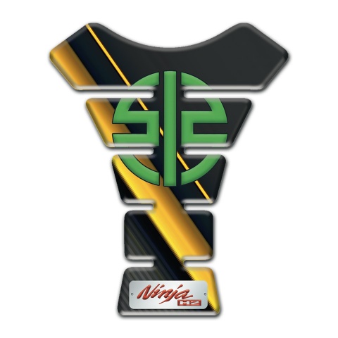 Kawasaki  Tank Guard Pads Diagonal yellow Tape Style 