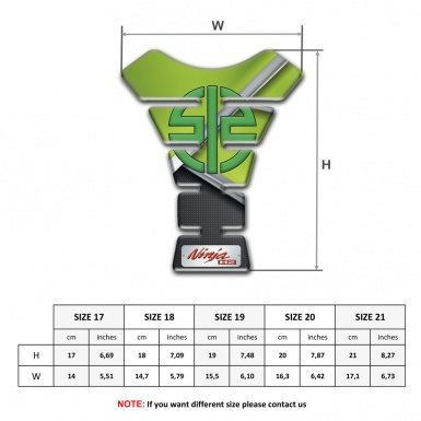 Kawasaki Tank Pad Protector Green Motive Style 
