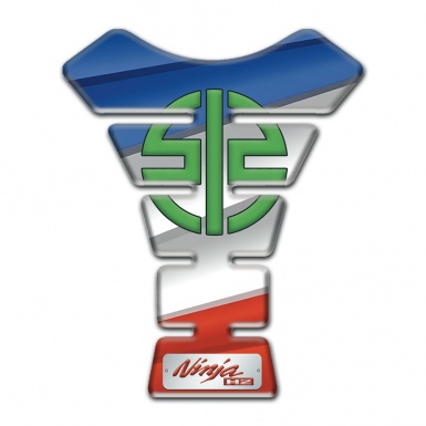 Kawasaki Tank Pad Motorbike Colorful Background Green Round Logo 