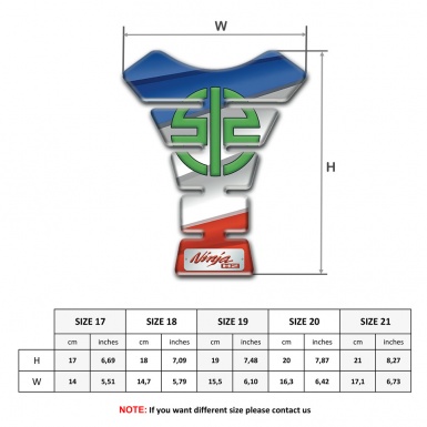 Kawasaki Tank Pad Motorbike Colorful Background Green Round Logo 