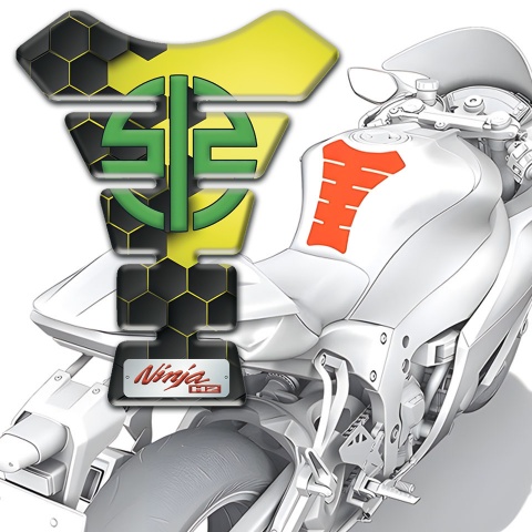 Kawasaki Tank Guard Pads Unique Colors Design Stylish Logo 