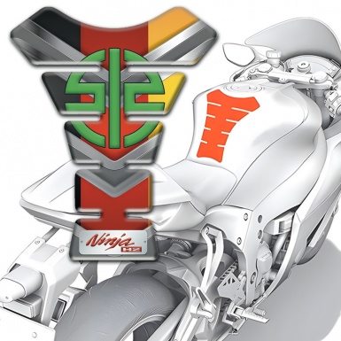 Kawasaki Tank Fuse Multicolored Model Stylish Green logo 