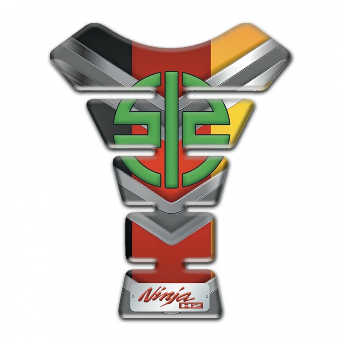 Kawasaki Tank Fuse Multicolored Model Stylish Green logo 