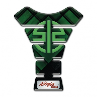 Kawasaki Tank Guard Pads Dark Green Parts Base Stylish Logo 