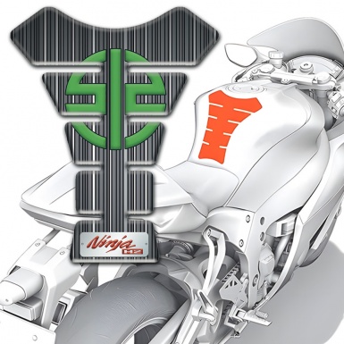 Kawasaki Tank Fuse Gray with White Stripes Style Ninja Edition 