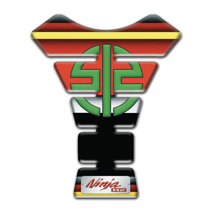 Kawasaki Tank Pad Motorbike Multicolored Style Ninja Model 