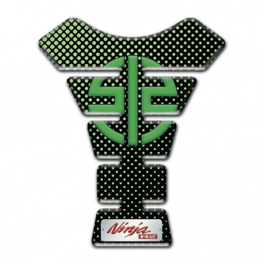 Kawasaki Tank Guard Pads Green Dots Base Style Ninja Model 