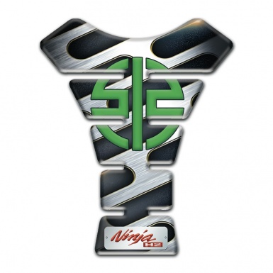 Kawasaki Tank Pad Motorbike Metal Effect Decioration Ninja Style 