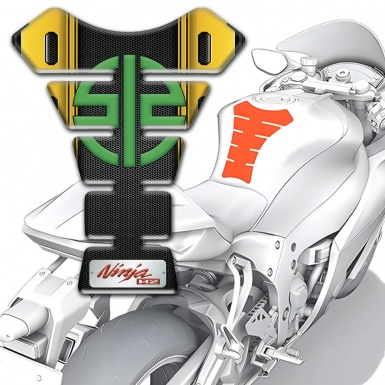 Kawasaki Tank Fuse Black Yellow Version Ninja Model 