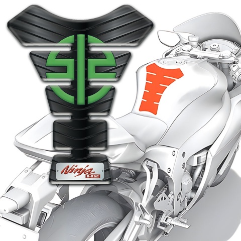 Kawasaki Tank Pad Motorbike Rubber effect Style Ninja Version 