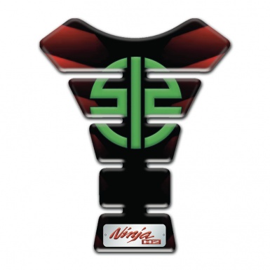 Kawasaki Tank Protector Iridescent Red Black with Green Logo 