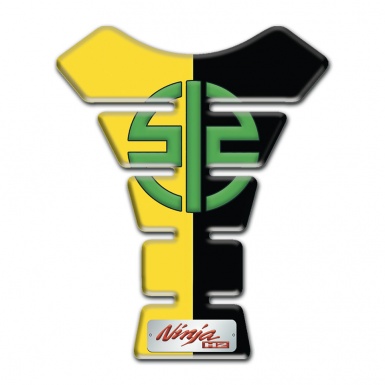 Kawasaki Tank Pad Motorbike Black Yellow Halves Style Ninja Version 