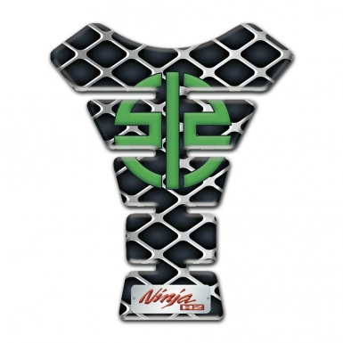 Kawasaki Tank Protector Large Mesh Design Green Logo Style 