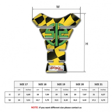 Kawasaki Tank Fuse Ninja H2 Model with Black Yellow Squares base 
