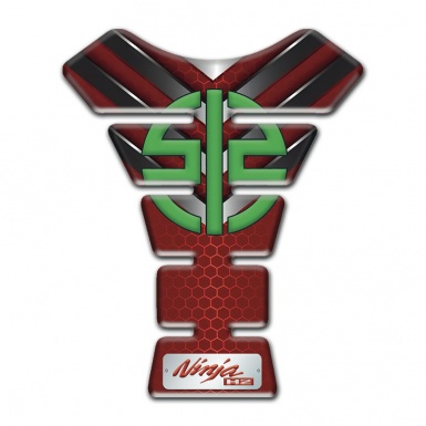 Kawasaki Tank Guard Pads Red with Nikel Details Type 