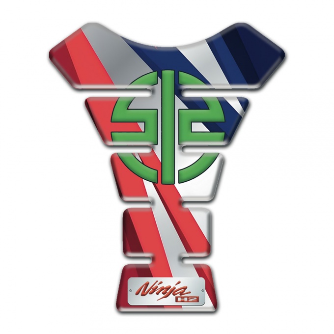 Kawasaki Tank Pad Motorbike Anti Slip Sticker Multicolored Base 