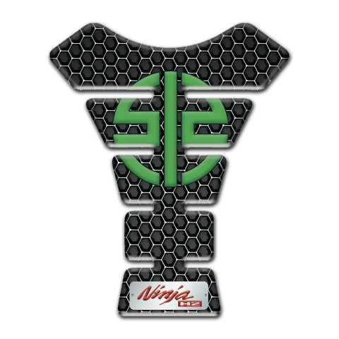 Kawasaki Tank Pad Motorbike Perforated Steel Version Ninja H2 edition 
