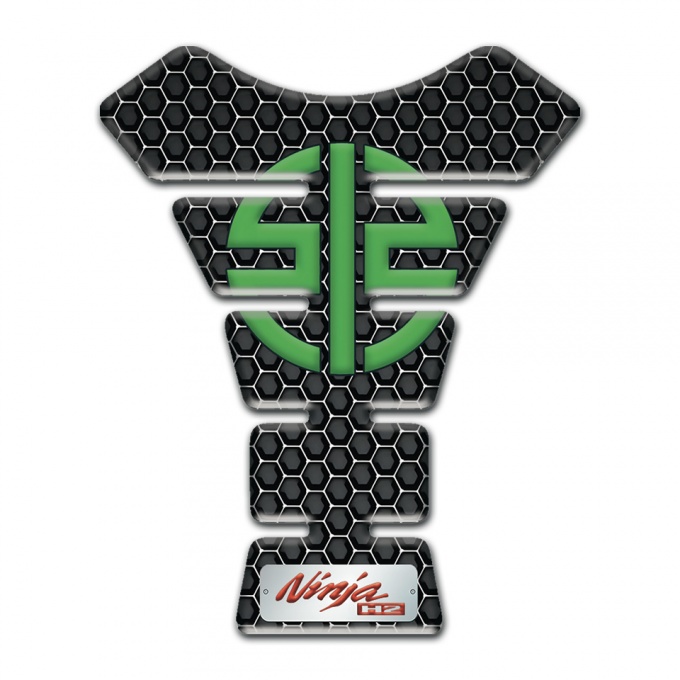 Kawasaki Tank Pad Motorbike Perforated Steel Version Ninja H2 edition 