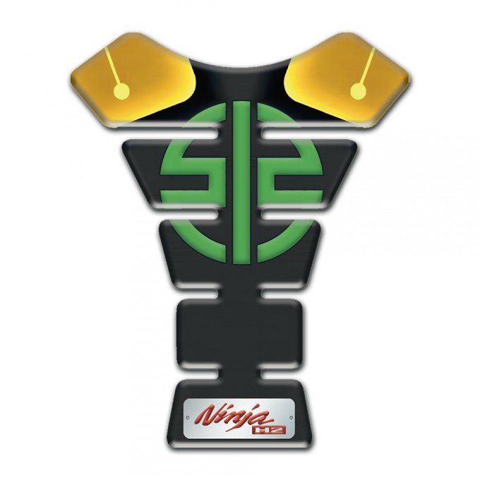 Kawasaki Tank Guard Pads Silicone Sticker Unique Vision 