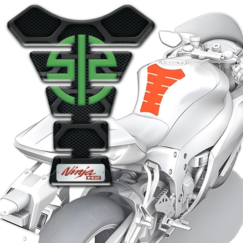 Kawasaki Tank Protector Black with Gray Lines Style Ninja H2 Edition 