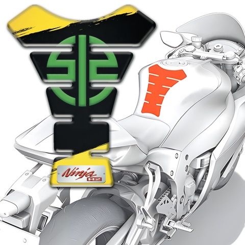 Kawasaki Tank Fuse Yellow Black Painting Colors