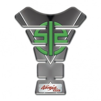 Kawasaki Tank Pad Protector Gray with White V Shape pattern 