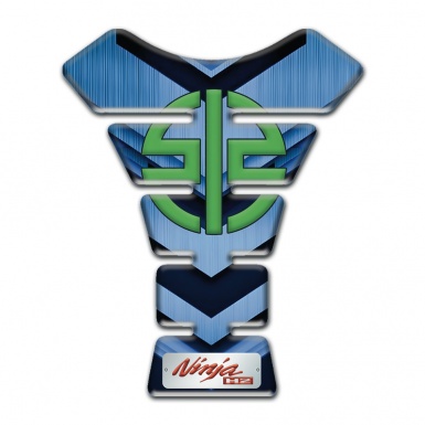 Kawasaki Tank Guard Pads Navy Blue Details Design Ninja H2 Style 