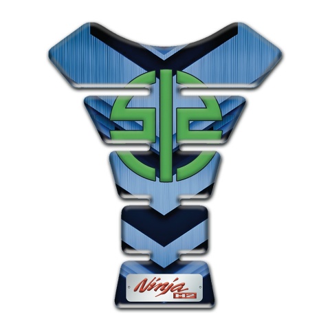 Kawasaki Tank Guard Pads Navy Blue Details Design Ninja H2 Style 