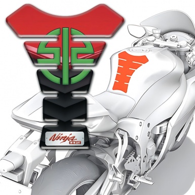 Kawasaki Tank Guard Pads Silicone Sticker High End Ninja H2 Style 