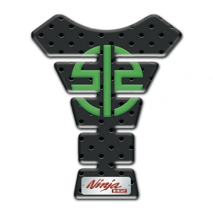 Kawasaki Tank Guard Pads Perforated Rubber base Ninja H2 Edition 