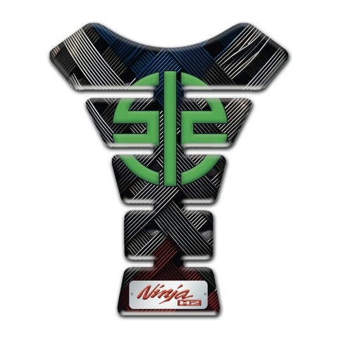 Kawasaki Tank Protector Ninja H2 Style Crossed Belts Design 