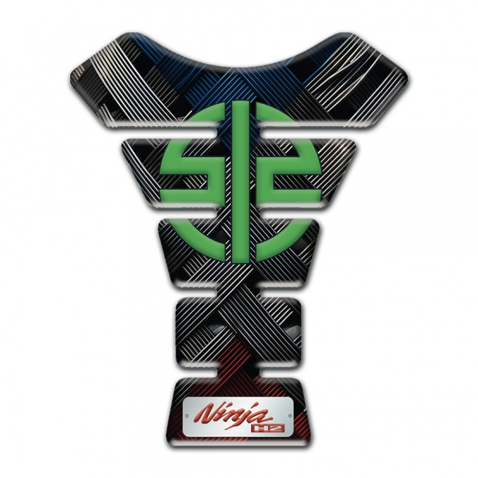 Kawasaki Tank Protector Ninja H2 Style Crossed Belts Design 