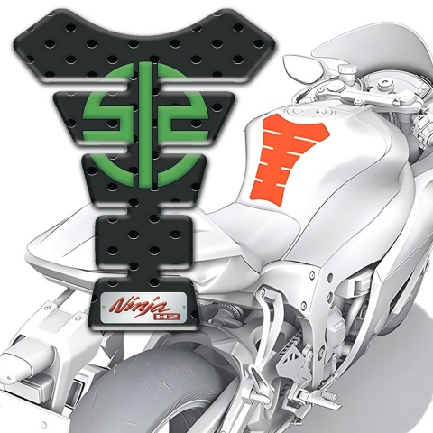 Kawasaki Tank Pad Protector Ninja H2 Edition Perforated Rubber Style 