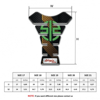 Kawasaki Tank Guard Pads Black Brown Carbon Design 