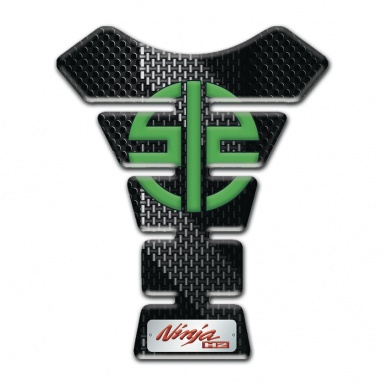 Kawasaki Tank Pad Protector Black Gray Carbon Design 