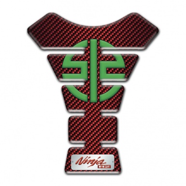 Kawasaki Tank Fuse Red carbon Design Green Symbol Logo 