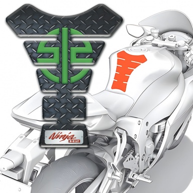 Kawasaki Tank Protector Rough Design base Green Symbol Logo 