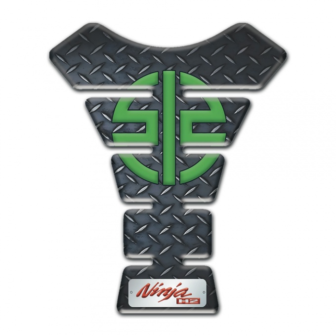 Kawasaki Tank Protector Rough Design base Green Symbol Logo 