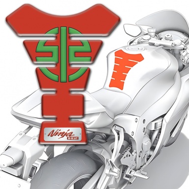 Kawasaki Tank Protector Red Print Ninja H2 Style 